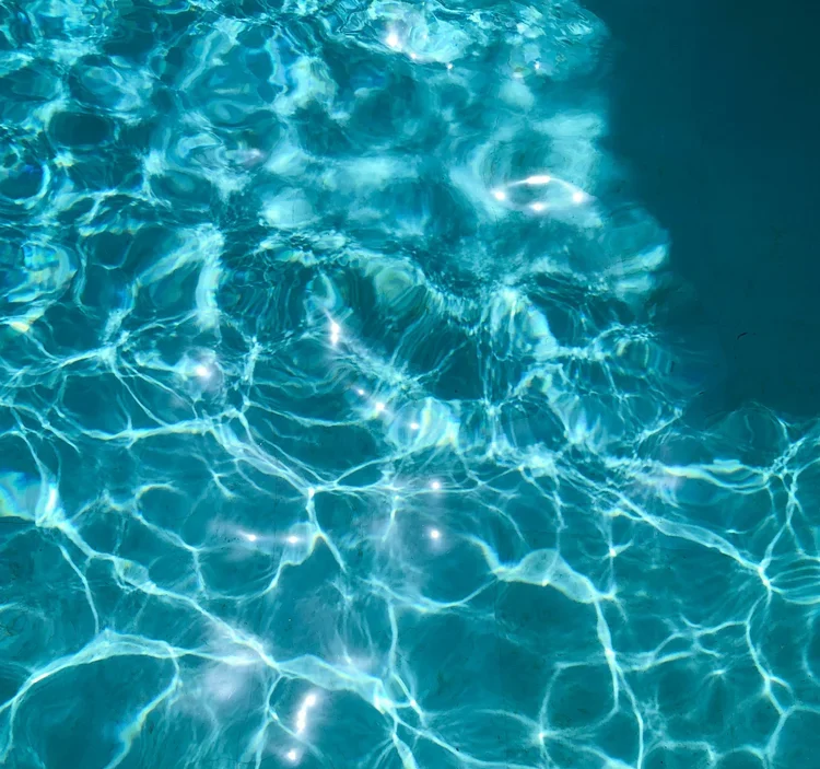 Shimmering turquoise pool water