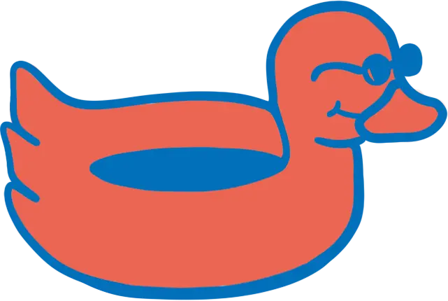 Rubber duck pool float illustration